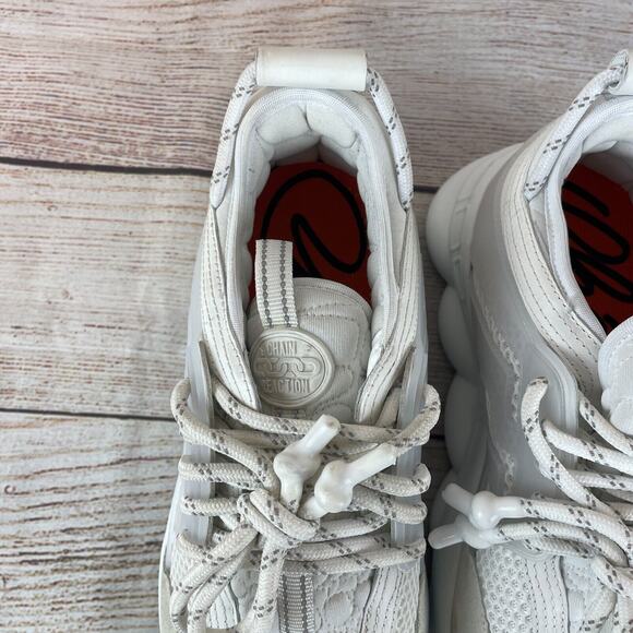 Versace Chain Reaction Mens Sneakers Sz 40 (US 7) White Mesh Rubber Suede - Picture 5 of 16